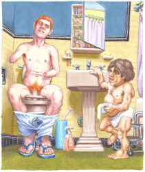 michael_kirwan traditional_media gay yaoi original tagme male male_only dwarfism amputated_arm