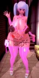 1girls 3d abortion_mark alley bag bandizone big_areola big_ass big_belly big_breasts big_nipples body_writing brown_areola brown_nipples character_request choker condom condom_wrapper copyright_request dark_areola dark_nipples earrings female_only gloves heart_symbol heels inverted_nipples koikatsu lactation latex latex_gloves latex_legwear lipstick looking_at_viewer makeup mascara milk monster_energy nail_polish naked_female pregnant pregnant_belly pregnant_female prostitution pubic_hair pussy_juice smile standing stockings thick_thighs used_condom wet wet_body white_hair