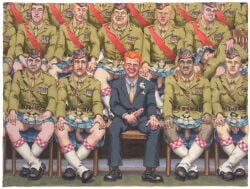 10boys 2008 6+boys balls black_hair blonde_hair blue_eyes blush british brown_hair buzz_cut chubby erection flaccid foreskin gay ginger glasses grin hairy_legs happy kilt light_skin male male_only michael_kirwan military_uniform moustache multiple_boys original parody penis penis_through_fly prince prince_harry proud_of_his_cock real_person spread_legs traditional_media uncircumcised yaoi