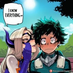 1boy 1futa ai_generated animal_ears balls breasts bunny_ears caption chastity chastity_cage cock comic comic_page dialogue dickgirl futa_on_male futa_only futa_sans_pussy futa_with_male futanari futanari_only girly green_hair high_resolution highres horny huge_ass huge_balls huge_boobs huge_breasts huge_butt huge_cock huge_testicles huge_thighs izuku_midoriya male manga medium_ass medium_breasts medium_penis midoriya_izuku muscular my_hero_academia self_upload sexy sigabelle sissy sissyfication speech_bubble story student teacher text white_hair worship femboy mount_lady midnight_(my_hero_academia)