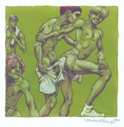 michael_kirwan traditional_media gay yaoi original tagme male male_only partially_colored 2001 dated
