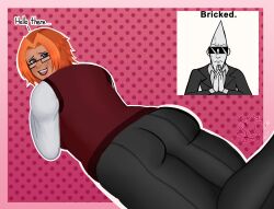 glasses mac_tonight nonbinary ocxcanon orange_hair self_insert thick_ass thick_butt thick_legs yumeship yumeshipping