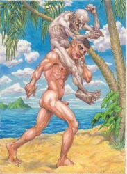 michael_kirwan traditional_media gay yaoi original tagme male male_only 2003 dated ugly_man
