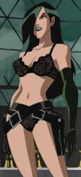1girls black_bra black_panties bra female female_only hair_over_one_eye madame_hydra panties screenshot_edit solo the_avengers:_earth's_mightiest_heroes underwear underwear_only