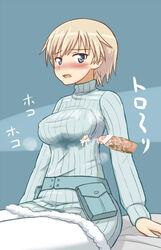 blush censored clothing cum erect_nipples erect_nipples_under_clothes medium_breasts nikka_edvardine_katajainen seki(artist) strike_witches tagme