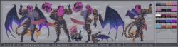 2024 2_horns 2_tails 5_fingers 5_toes abs absurd_res anthro areola artist_name back_wings backsack balls big_balls big_breasts big_muscles big_penis biped black_horn black_sclera blue_body breasts butt clitoris clitoris_piercing color_swatch colored_areola colored_nipples countershade_torso countershading curled_horn cutaway dated demon digital_drawing_(artwork) digital_media_(artwork) dragon dreadlocks ear_piercing english_text erection expression_cutaway facial_piercing feet felid fingers flaccid frenum_ladder frenum_piercing front_view full-length_portrait genital_piercing genitals glans hair hand_on_hip herm herm_anthro hi_res horn huge_balls huge_breasts huge_muscles huge_penis humanoid_genitalia humanoid_vulva hybrid hybrid_genitalia hybrid_penis information intersex intersex_anthro ladder_piercing long_hair looking_at_viewer mammal membrane_(anatomy) membranous_wings model_sheet mouth_closed multi_limb multi_tail multiple_angles muscular muscular_anthro muscular_arms muscular_herm muscular_intersex muscular_legs mythological_creature mythological_scalie mythology nipple_dip nipple_piercing nipples nose_piercing nose_ring open_mouth pantherine pawpads penile_spines penis penis_piercing piercing pink_eyes pink_hair pink_inner_ear plantigrade portrait pupils raised_arm rear_view red_penis ring_piercing scalie shina_wylder side_view slit_pupils snout solo standing stripes tail teeth text tiger toes tongue tongue_out transformation turnaround vulva wings wmdiscovery93 yellow_areola yellow_nipples yellow_stripes
