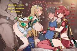 ai_generated cheating cuckold cuckold_pov cuckolding large_breasts mythra mythra_(xenoblade) netorare ntr pyra pyra_(xenoblade) rex_(xenoblade) tagme teasing xenoblade_(series)