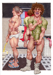 michael_kirwan traditional_media gay yaoi original tagme male male_only 2009 dated urine pissing