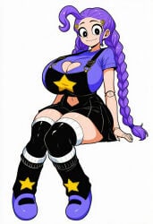 1girls 2026 2026s 2d 2d_(artwork) 2d_artwork ai ai-created ai_art ai_assisted ai_generated alternate_ass_size alternate_body_type alternate_breast_size animate_inanimate big_ass big_breasts big_butt big_thighs bimbo bimbofication black_dress black_eyes braid braided_hair braids breasts cleavage_cutout cleavage_window curvy curvy_female curvy_figure digital_art digital_drawing digital_drawing_(artwork) digital_media digital_media_(artwork) digital_painting digital_painting_(artwork) doll doll_girl doll_joints female female_focus female_only fully_clothed fully_clothed_female hair half-closed_eyes huge_breasts humanoid humanoid_female inanimate_animate large_ass large_breasts large_butt large_thighs leg_warmers legwarmers lily_lovebraids living_toy long_hair long_purple_hair mascot_horror mob_entertainment mob_games noseless not_furry overall_dress overall_skirt overalls paizuri_cutout poppy_playtime poppy_playtime_(chapter_5) purple_hair purple_shirt purple_shoes sitting sitting_down smile smiling star star_(symbol) thick thick_ass thick_butt thick_hips thick_legs thick_thighs twin_braids video_games warmers wide_hips