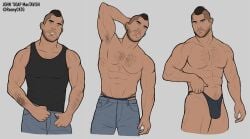 1boy bara big_muscles call_of_duty call_of_duty_modern_warfare_(2019) call_of_duty_modern_warfare_2_(2022) call_of_duty_modern_warfare_3_(2023) cod gay john_mactavish johnny_mactavish male_only muscular muscular_male rondeniro_ shirtless shirtless_(male) shirtless_male soap_(modern_warfare_2) thong yaoi