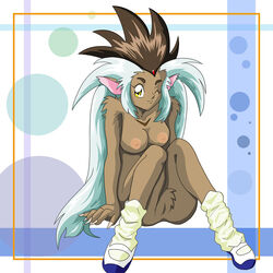 breasts cabbit edit feline female hybrid lagomorph nipples nude pussy rabbit ryo-ohki solo spread_legs spreading tenchi_muyo! wink