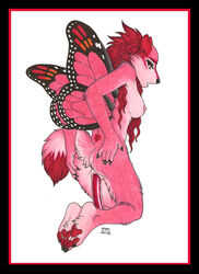 2012 anthro breasts butterfly canine dildo female fur furry hair hybrid insects insertion luthiennightwolf maraschino masturbation nude penetration pink_fur pussy red_hair sex_toy sideboob solo spread_ass vaginal_insertion vaginal_penetration wings wolf