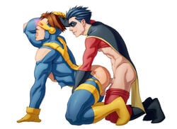 2boys abs age_difference all_fours anal anal_insertion anal_penetration anal_sex ass athletic balls batman_(series) blue_hair boner boots brown_hair butt cape clothed clothed_sex clothes clothing cocky color colored crossover cyclops_(x-men) daddy dark_hair dc dc_comics doggy_style domino_mask erect_penis erection exposed_ass exposed_balls exposed_penis fit footwear fraternity from_behind gay gloves hair hair_grab hair_pull hand_on_head homo_superior human kneeling male male/male male_only male_penetrated male_penetrating male_pubic_hair manly marvel marvel_comics mask mouth_open muscular muscular_male mutant older_male older_man_and_younger_boy on_knees open_mouth pants pants_down penetration penis penis_out plain_background pubes pubic_hair pulling_hair red_robin ripped_clothes ripped_clothing schizoid scott_summers shirt shirt_up short_hair small_dom_big_sub smirk straight_hair superhero teeth testicles thrusting_into_ass tim_drake toned toned_male tongue torn_clothes torn_clothing uncensored visor white_background x-men yaoi younger_dom_older_sub younger_male younger_penetrating_older