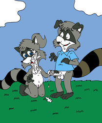 bentley_raccoon clothing cum handjob kooshmeister tagme the_raccoons