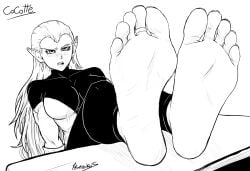 boceto cocotte combat_suit dragon_ball dragon_ball_super dragon_ball_z feet feet_up foot_fetish girl manga_style nails sexy sketch sole_female soles soles_female tournament_of_power white_background