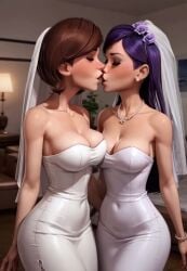 2girls adult_and_teenager age_difference ai_generated animated civitai disney height_difference helen_parr incest incest_marriage kissing married_couple mikey-rg97 milf mother_and_daughter no_sound pixar shorter_than_30_seconds tagme teenager the_incredibles video violet_parr wedding_dress yuri