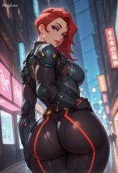 ai_generated ass big_ass big_breasts black_widow_(marvel) black_widow_(marvel_rivals) breasts ditzyluna female_only huge_breasts large_ass large_breasts marvel marvel_comics marvel_rivals natasha_romanoff red_hair solo_female thick_thighs wide_hips