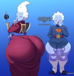 2boys 2femboys angel_(dragon_ball) arousal aroused ass_focus big_ass big_ass_(male) big_balls big_butt big_penis big_testicles blue_body blue_skin bottom_heavy bottom_heavy_femboy bottom_heavy_male daishinkan dragon_ball dragon_ball_super dress erect erect_penis erection father_and_son femboy huge_ass huge_balls huge_butt huge_penis huge_testicles jackov male male_only penis_veins veiny_penis whis white_hair wide_hips