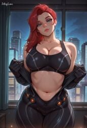 ai_generated ass big_ass big_breasts black_widow_(marvel) black_widow_(marvel_rivals) breasts ditzyluna female_only huge_breasts large_ass large_breasts marvel marvel_comics marvel_rivals natasha_romanoff red_hair solo_female thick_thighs wide_hips