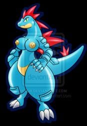 breasts female feraligatr gb_of_bs large_breasts pokemon scalie