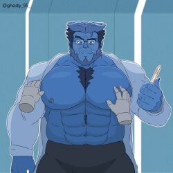 beast_(x-men) furry gay hank_mccoy marvel marvel_comics muscles