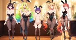 1boy 4girls adorable ai_generated big_breasts big_hips big_thighs bigger_female black_bow_tie black_bowtie black_hair black_thong blue_eyes blue_hair blush blushing_male bow_tie bowtie breasts bunny_boy bunny_costume bunny_ears bunny_girl bunny_tail bunnysuit chastity chastity_cage chastity_device curvaceous curvaceous_body curvaceous_female curvaceous_figure curvy curvy_body curvy_female curvy_figure cute cute_face dragon_girl dragon_horns dressed elma_(dragon_maid) femboy green_eyes green_hair half-dressed half_naked hat hips huge_breasts huge_hips huge_thighs kobayashi kobayashi-san_chi_no_maidragon large_breasts large_hips large_thighs large_tits long_hair lucoa lucoa_(maidragon) magatsuchi_shouta nervous orange_hair pantyhose pink_hat purple_hair quetzalcoatl_(dragon_maid) red_bow_tie red_bowtie red_eyes red_hair short_hair shorter_male shy skinny skinny_male slim slim_male small_cock small_penis small_penis_humiliation smaller_male smile smiling submissive submissive_male thick_breasts thick_hips thick_thighs thighs thin thin_male thong tiny_penis tohru_(dragon_maid) weak weak_male yellow_eyes yellow_hair