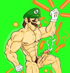 bara luigi male male_only mario_(series) muscle muscles nintendo solo solo_male yrrek