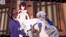 1futa 2girls 3d big_cock bikini bronya_rand cock_worship cum cum_in_mouth futa_on_female futanari honkai:_star_rail honkai_(series) honkai_impact_3rd huge_cock koikatsu lipstick_mark lipstick_on_penis seele_(alter_ego) seele_(honkai:_star_rail) seele_vollerei self-upload sling_bikini sucking_testicles tagme vostrumdeus