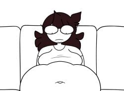 1girls after_vore big_belly breasts digestion edit fat_belly female_pred jaiden jaiden_animations vore vore_belly weight_gain