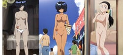 areolae bag black_hair blue_sky breasts casual_nudity edit exhibitionism expressionless female hair_over_eyes handbag medium_breasts mysterious_girlfriend_x nazo_no_kanojo_x nipples nude nude_filter outdoors panties public public_nudity pussy random_people scissors tagme tanned tape tsubaki_youko uncensored urabe_mikoto white_panties