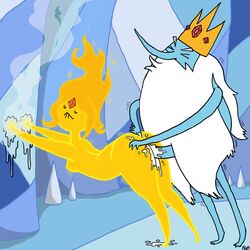 adventure_time cartoon_network cum doggy_style flame_princess ice_king mium