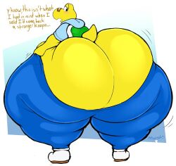 anthro ass_cleavage atsuinekowo big_butt bubble_butt butt_crack colossal_ass enormous_ass fat_ass gigantic_ass green_koopa_troopa huge_ass hyper_ass koopa_troopa koops large_ass looking_back male male_only mario_(series) massive_ass paper_mario tagme thick_thighs voluptuous wide_hips