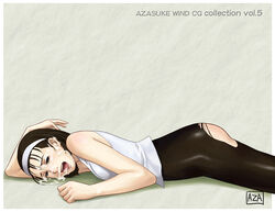 azasuke cum facial female headband highres jun_kazama kazama_jun tekken tongue torn_clothes