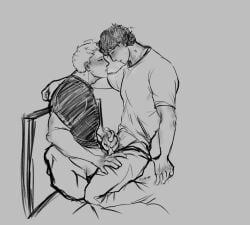 blush blushing brother brother_and_brother dean_winchester double_handjob gay gay_sex groping groping_penis homosexual homosexual_sex huff incest penis_on_penis precum sam_winchester short_hair supernatural_(series) touching_penis wincest yaoi