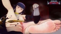 1girls 3d asian_female black_hair bleach bleach:_the_thousand-year_blood_war breasts feet female female_focus female_only foot_fetish foot_focus medium_breasts nude nude_female pussy shoes_removed short_hair soifon soles solo solo_female solo_focus sui-feng switchlaid vagina