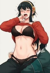 ai_generated brother_and_sister incest shirt_lift shirt_up siblings spy_x_family stripping yor_briar yuri_briar