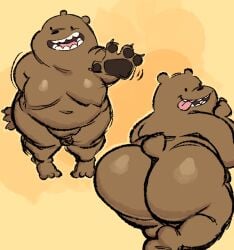 1boy 2026 ass big_ass cartoon_network filthyopossum grizzly_(we_bare_bears) male male_only we_bare_bears