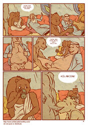 anthro artdecade canine chubby comic do_not_distribute english_text erection fur furry furry_only gay goat harem male male/male male_only muscles nude oral penis pig porcine rodent squirrel toga yaoi