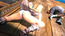 bandai_namco cassandra_alexandra panties prone sophitia_alexandra soul_calibur soul_calibur_iv upskirt white_panties