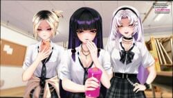 1girls 3_girls animated aroused aroused_face beautiful beauty_mark blush brat breasts bubblebebe cute cute_face eyebrows eyelashes female female_focus female_only handjob hourglass_figure indie_virtual_youtuber lewdtuber medium_breasts petite petite_body petite_breasts petite_female pov schoolgirl_uniform sex_toy sexy sexy_body sexy_pose tagme thick_thighs thighs video video_recording vtuber vtuberfanart white_hair yellow_eyes