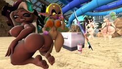 3d ass_focus callie_(splatoon) female_only frye_(splatoon) huge_ass huge_breasts inkling marie_(splatoon) marina_(splatoon) nintendo nude octoling self_upload sfm silverade55 source_filmmaker splatoon teasing
