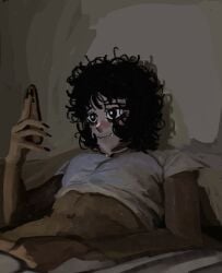 1girls goonette watching_porn