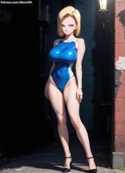 1girls 2d ai_generated android_18 areolae armpit bare_arms bare_legs bare_shoulders belly big_breasts bikini bikini_bottom bikini_top blonde blonde_female bob_cut chest curvaceous_female curvaceous_figure curvy curvy_figure cute cute_face detailed dragon_ball dragon_ball_z eyelashes eyeshadow female female_only fit fit_female focus hair high_quality hourglass_figure huge_breasts inviting_to_sex kai_harn large_breasts legs light-skinned_female light_skin lips lipstick makeup mascara mature mature_female mature_woman muscular nero100 outdoors outside pale-skinned_female pale_skin perky_breasts posing seductive seductive_look short_hair stable_diffusion strong_female swimsuit swimwear tagme thighs urvaceous