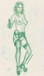 1girls female pencil_(artwork) tagme unknown_artist unknown_character unknown_species