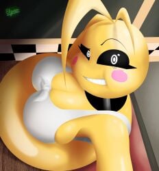 absurd_res animatronic animatronic_female beakless big_belly big_breasts chicken chicken_girl chubby chubby_cheeks chubby_female fat fat_female female five_nights_at_freddy's five_nights_at_freddy's_2 fnaf obese obese_female overweight overweight_female phasianid robot robot_girl scottgames toy_chica_(fnaf) yellow yellow_skin