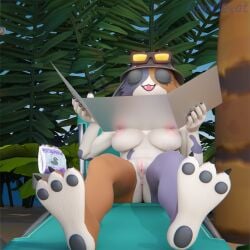 beach feet feet_up fortnite gentlecat meow_skulls_(fortnite) nude sunbathing tagme
