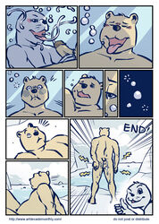 arctic artdecade asphyxiation bear blush comic cum cum_on_ass cum_underwater drowning english_text furry furry_only gay ice male male/male male_only no_humans nude orgasm penis rape seal underwater water yaoi