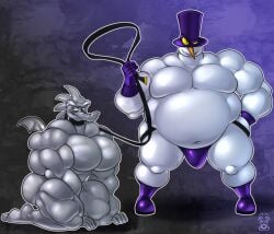arktos_(tabaluga) bara dragon gay hyper muscular_male snowman tabaluga_(series) tyrion