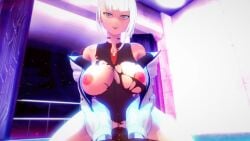 bouncing_breasts cowgirl_position cum_explosion cum_in_pussy cum_inside cum_leaking cyberpunk:_edgerunners cyberpunk_2077 dark-skinned_male female_focus female_moaning looking_at_viewer lucyna_kushinada muscular_male penis_in_pussy penis_riding pov pov_eye_contact pussy_noise sutekimeppou tagme video white_skinned_female