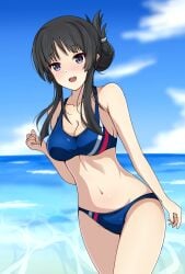1girl artist_request beach bikini k-on! mio_akiyama_(k-on!) tagme
